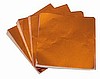 ORANGE - 3 1/4 X 3 1/4 Candy Wrapper FOIL Sheets (Qty 500)